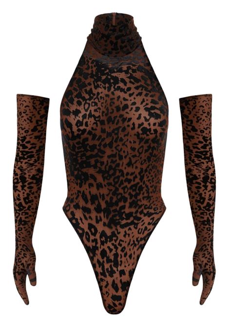 Brown leopard-print bodysuit Alex perry - women ALEX PERRY | Body | BY040TBCC